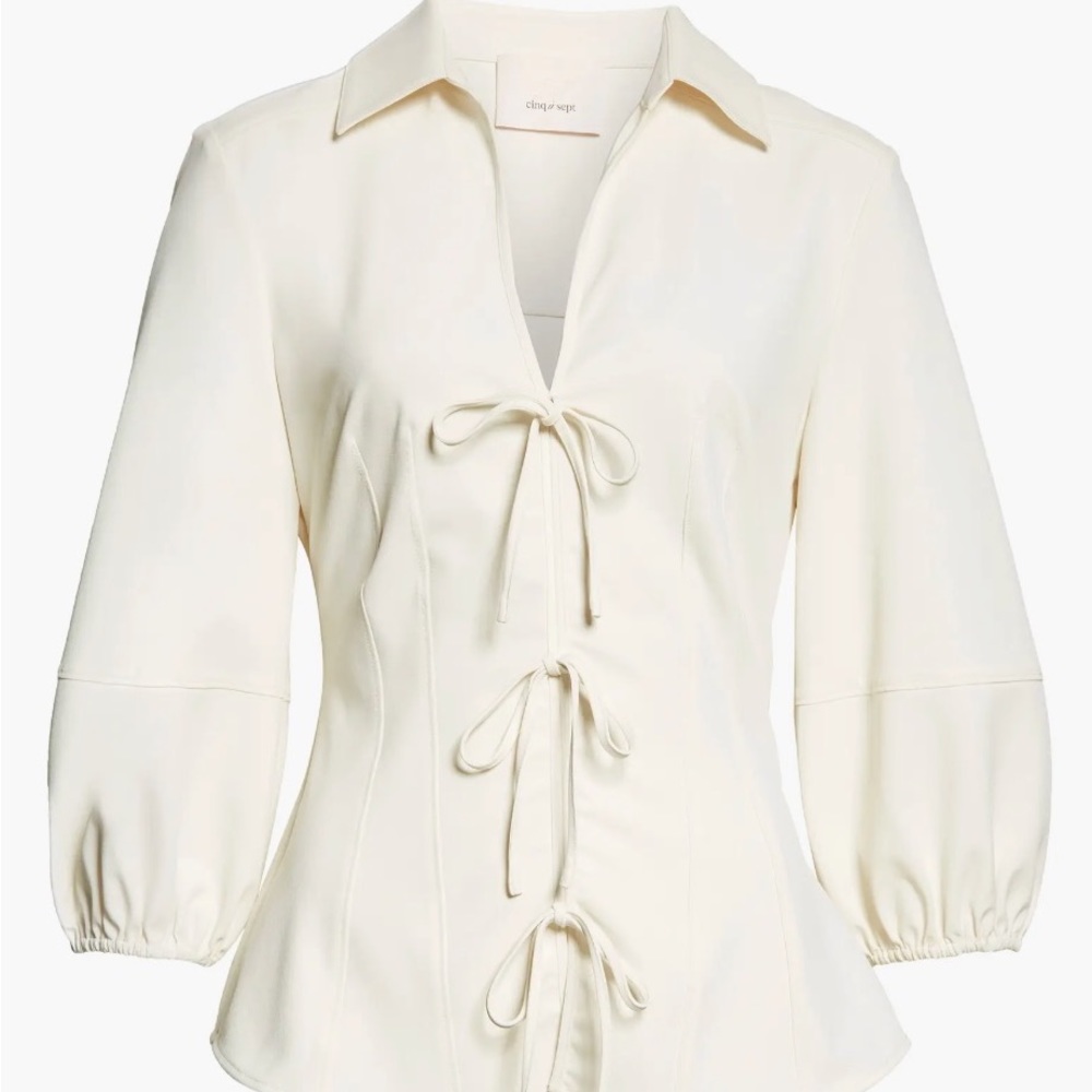 Like new Cinq a Sept Ivory Brit top, Large - Picture 3 of 11